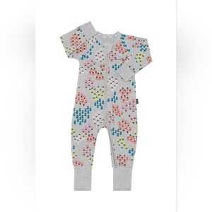 Zip Wondersuit Blossomfield Grey Marle Onesie Footed Sleeper 6-12 Months Baby